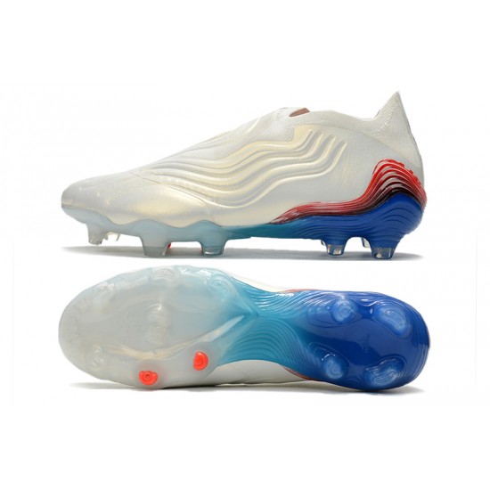 Adidas Copa Sense FG Soccer Cleats White Blue