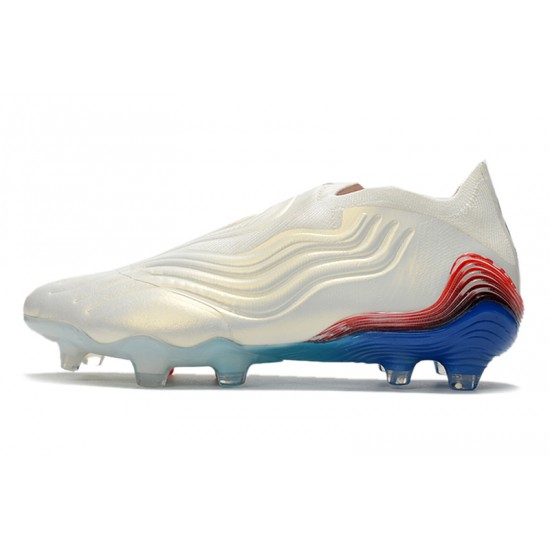 Adidas Copa Sense FG Soccer Cleats White Blue