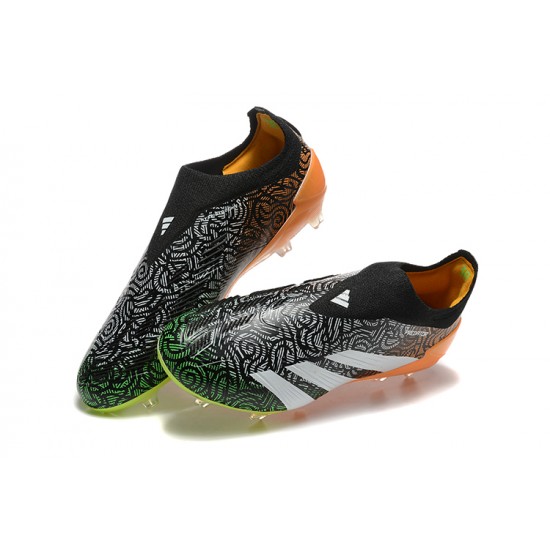 Adidas Predator Accuracy FG Black Orange Mens Soccer Cleats Adidas Predator Accuracy FG Black Orange Mens Soccer Cleats