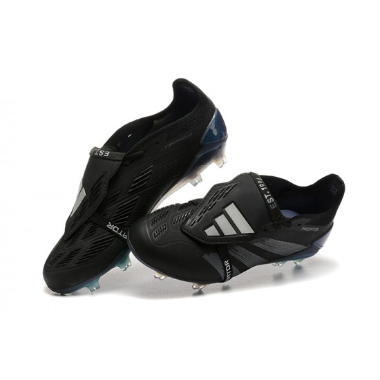 Adidas Predator Accuracy FG Black Blue Mens Soccer Cleats Adidas Predator Accuracy FG Black Blue Mens Soccer Cleats