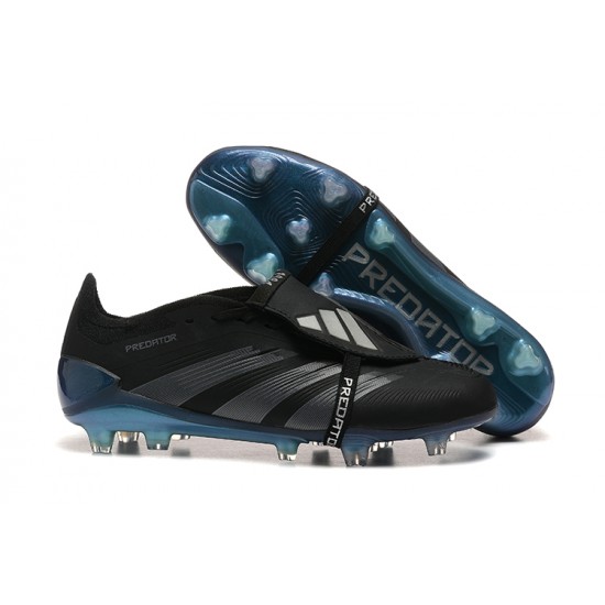 Adidas Predator Accuracy FG Black Blue Mens Soccer Cleats Adidas Predator Accuracy FG Black Blue Mens Soccer Cleats