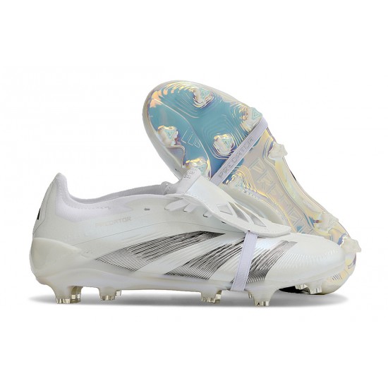 Adidas Predator Accuracy FG White Silver Mens Soccer Cleats Adidas Predator Accuracy FG White Silver Mens Soccer Cleats