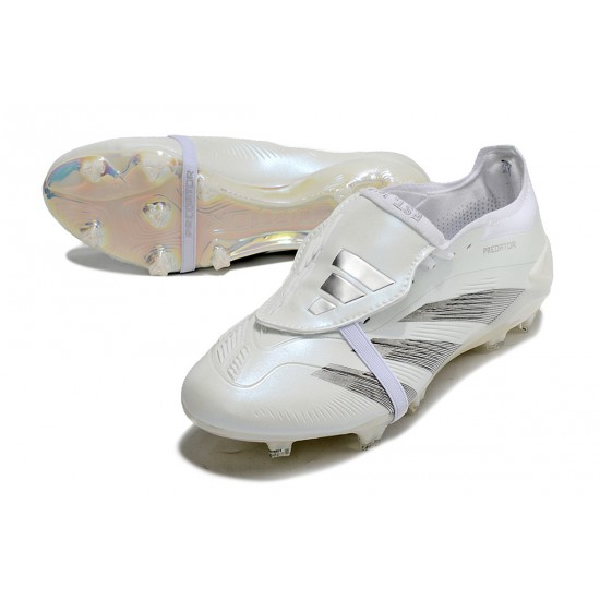 Adidas Predator Accuracy FG White Silver Mens Soccer Cleats Adidas Predator Accuracy FG White Silver Mens Soccer Cleats