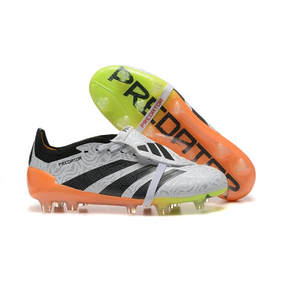 Adidas Predator Accuracy FG White and Orange Soccer Cleats Adidas Predator Accuracy FG White and Orange Soccer Cleats