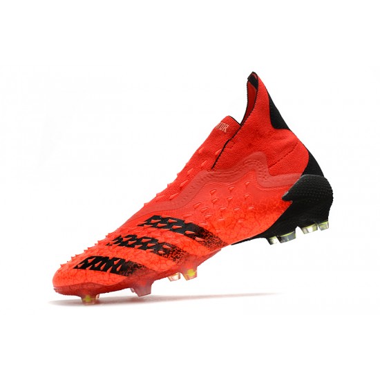 Adidas  Predator Freak FG Meteorite Pack Soccer Cleats Red Black