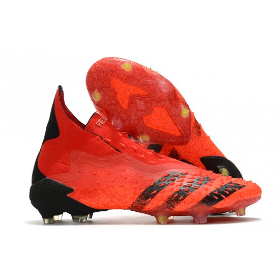 Adidas  Predator Freak FG Meteorite Pack Soccer Cleats Red Black