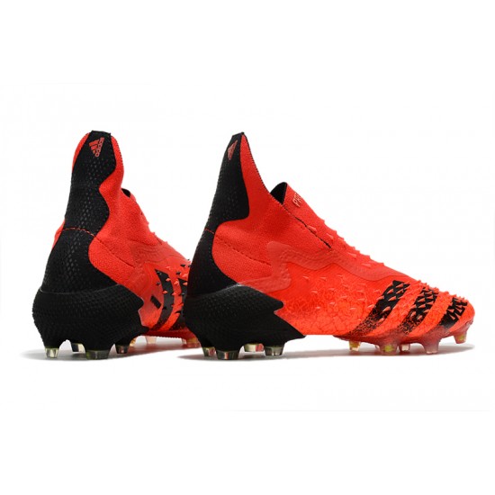 Adidas  Predator Freak FG Meteorite Pack Soccer Cleats Red Black