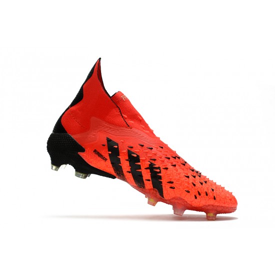 Adidas  Predator Freak FG Meteorite Pack Soccer Cleats Red Black