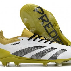 Adidas Predator Accuracy FG Boost Soccer Cleats Olive Black White