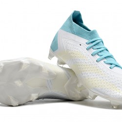 Adidas Predator Accuracy FG Boost Soccer Cleats White Ltblue