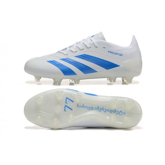 Adidas Predator Accuracy FG White Blue Mens Soccer Cleats Adidas Predator Accuracy FG White Blue Mens Soccer Cleats