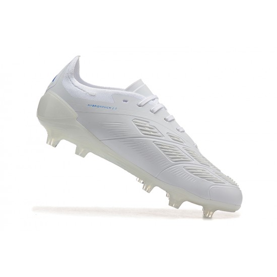 Adidas Predator Accuracy FG White Blue Mens Soccer Cleats Adidas Predator Accuracy FG White Blue Mens Soccer Cleats