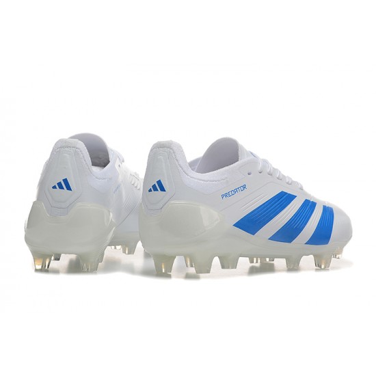 Adidas Predator Accuracy FG White Blue Mens Soccer Cleats Adidas Predator Accuracy FG White Blue Mens Soccer Cleats