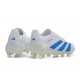 Adidas Predator Accuracy FG White Blue Mens Soccer Cleats Adidas Predator Accuracy FG White Blue Mens Soccer Cleats
