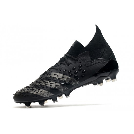 Adidas Predator Freak .1 Low AG Soccer Cleats Black Gray