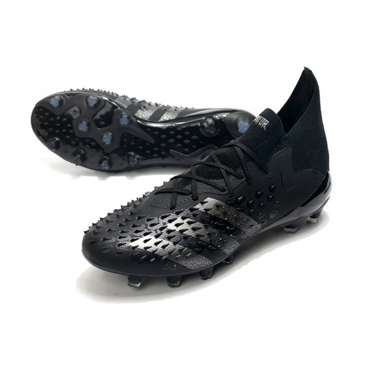 Adidas Predator Freak .1 Low AG Soccer Cleats Black Gray