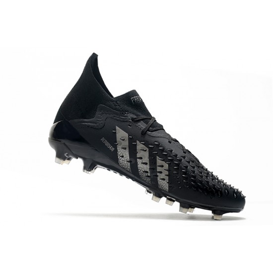 Adidas Predator Freak .1 Low AG Soccer Cleats Black Gray