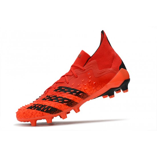 Adidas Predator Freak .1 Low AG Soccer Cleats Black Orange