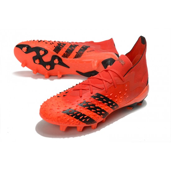 Adidas Predator Freak .1 Low AG Soccer Cleats Black Orange