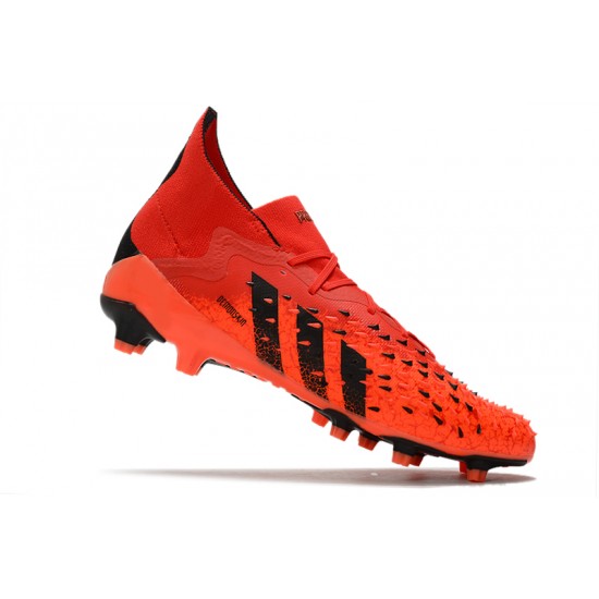 Adidas Predator Freak .1 Low AG Soccer Cleats Black Orange