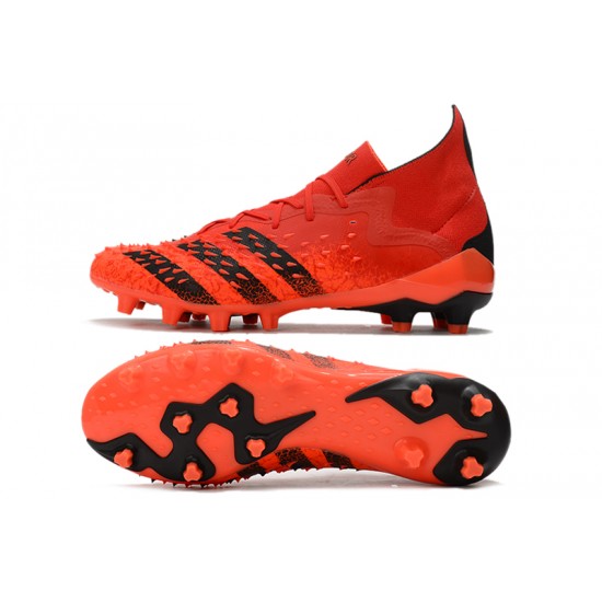 Adidas Predator Freak .1 Low AG Soccer Cleats Black Orange