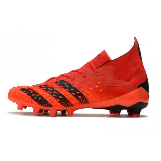 Adidas Predator Freak .1 Low AG Soccer Cleats Black Orange