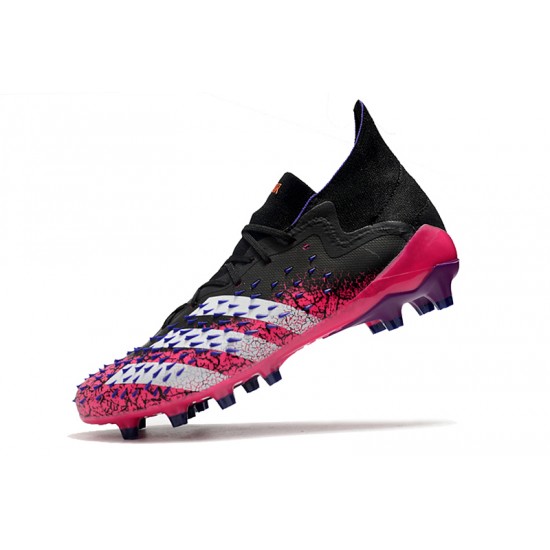 Adidas Predator Freak .1 Low AG Soccer Cleats Black Pink