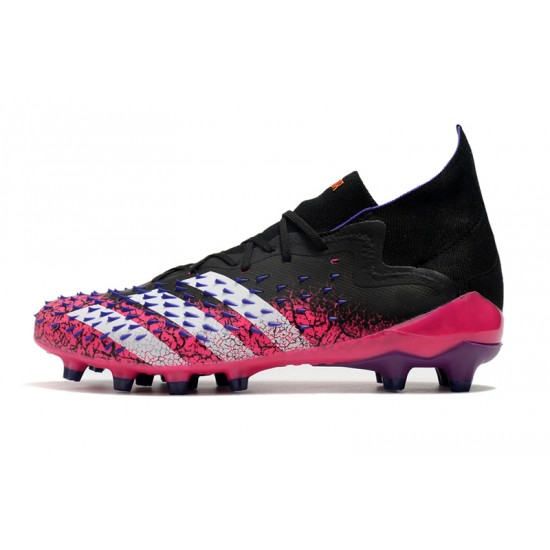 Adidas Predator Freak .1 Low AG Soccer Cleats Black Pink