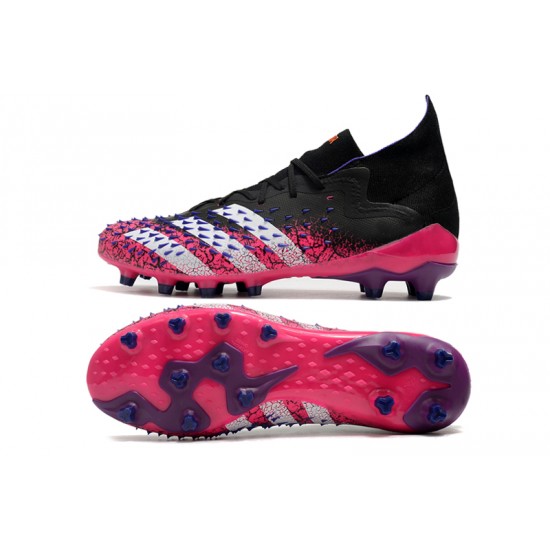 Adidas Predator Freak .1 Low AG Soccer Cleats Black Pink