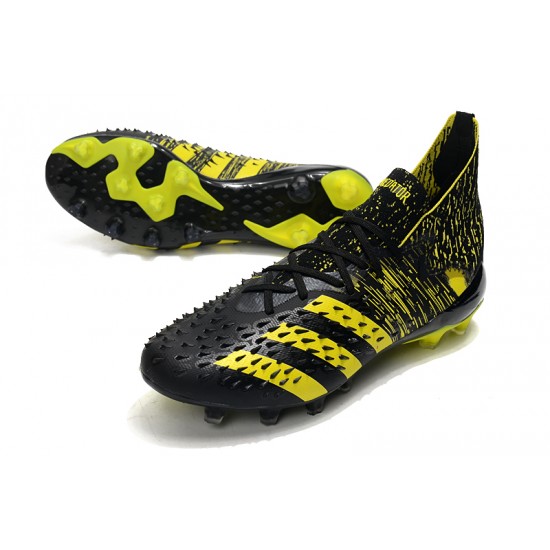 Adidas Predator Freak .1 Low AG Soccer Cleats Black Yellow