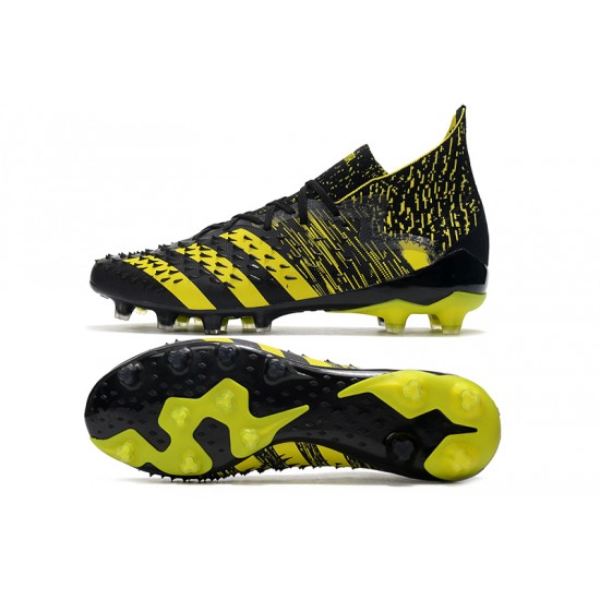 Adidas Predator Freak .1 Low AG Soccer Cleats Black Yellow