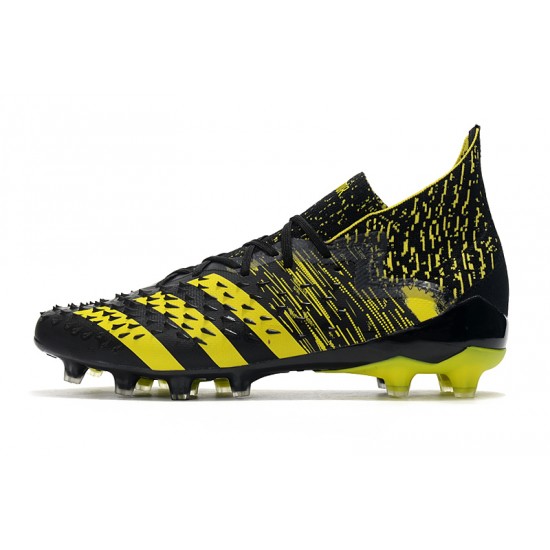 Adidas Predator Freak .1 Low AG Soccer Cleats Black Yellow