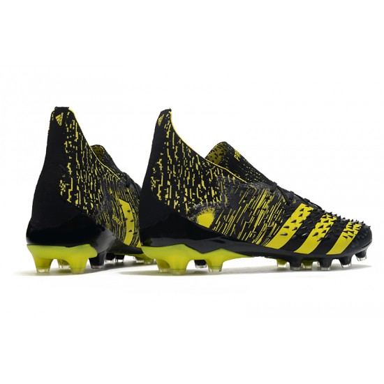 Adidas Predator Freak .1 Low AG Soccer Cleats Black Yellow