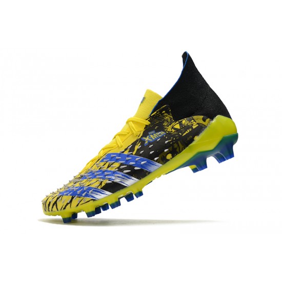 Adidas Predator Freak .1 Low AG Soccer Cleats Black Yellow
