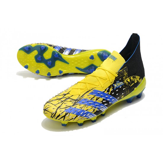 Adidas Predator Freak .1 Low AG Soccer Cleats Black Yellow