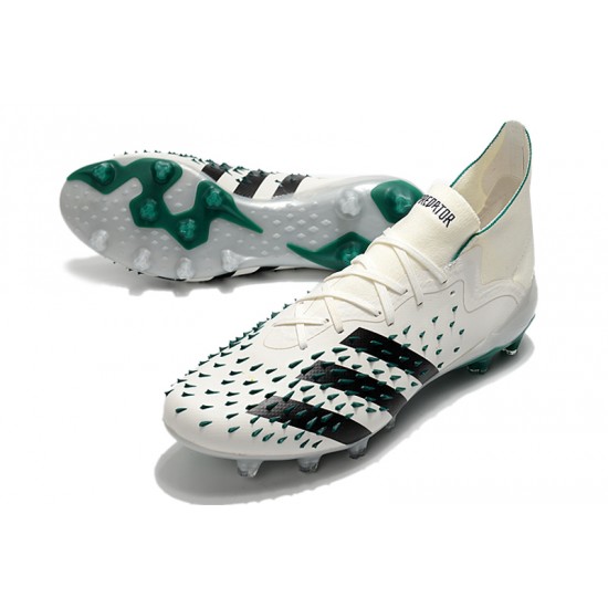 Adidas Predator Freak .1 Low AG Soccer Cleats White Green