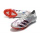 Adidas Predator Freak .1 Low FG Soccer Cleats Black Gray Red