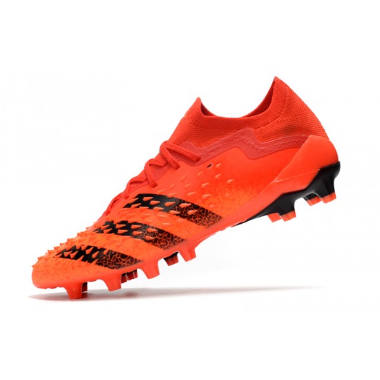 Adidas Predator Freak .1 Low FG Soccer Cleats Black Orange