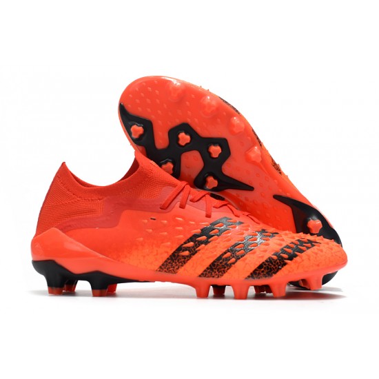 Adidas Predator Freak .1 Low FG Soccer Cleats Black Orange