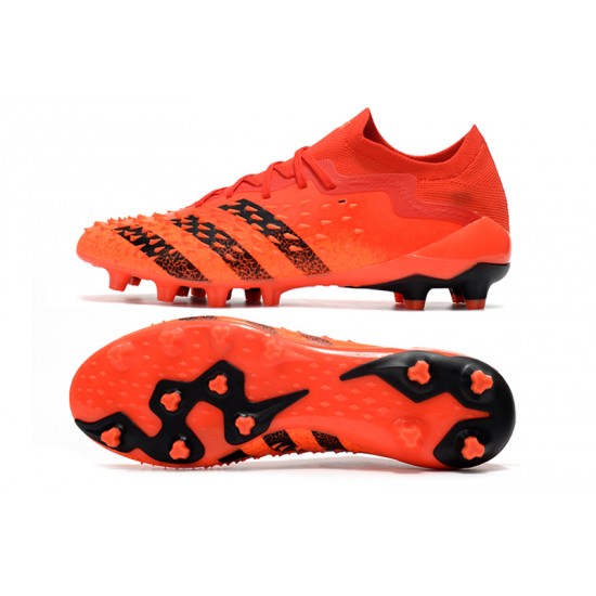 Adidas Predator Freak .1 Low FG Soccer Cleats Black Orange