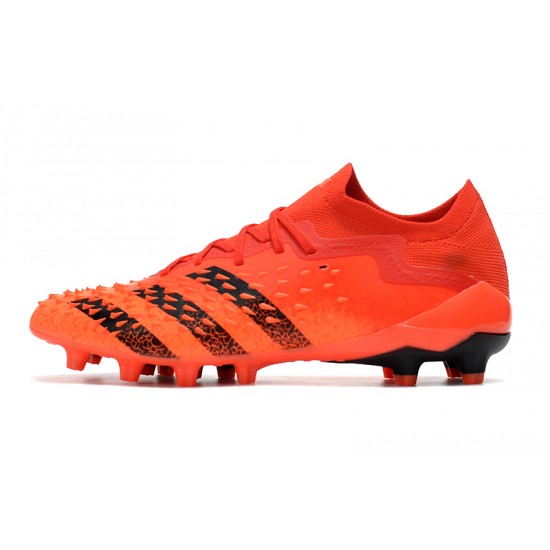 Adidas Predator Freak .1 Low FG Soccer Cleats Black Orange