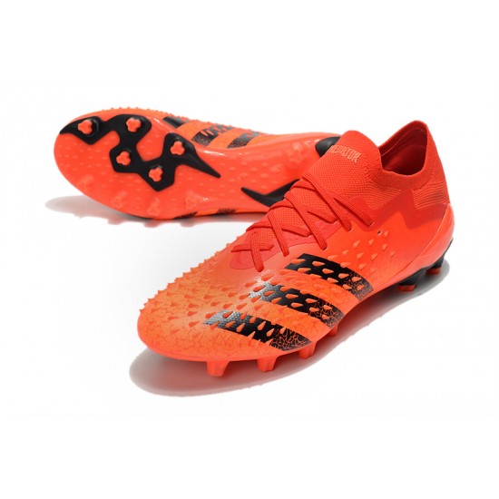 Adidas Predator Freak .1 Low FG Soccer Cleats Black Orange