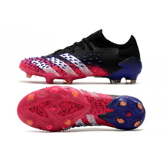 Adidas Predator Freak .1 Low FG Soccer Cleats Black Pink