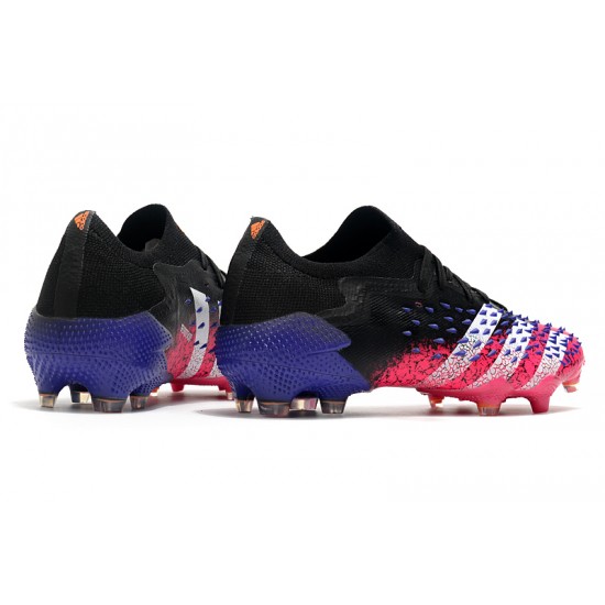 Adidas Predator Freak .1 Low FG Soccer Cleats Black Pink