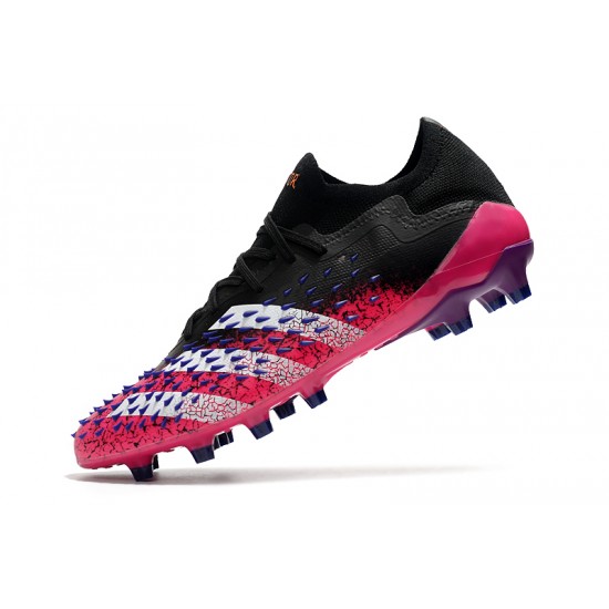 Adidas Predator Freak .1 Low FG Soccer Cleats Black Pink