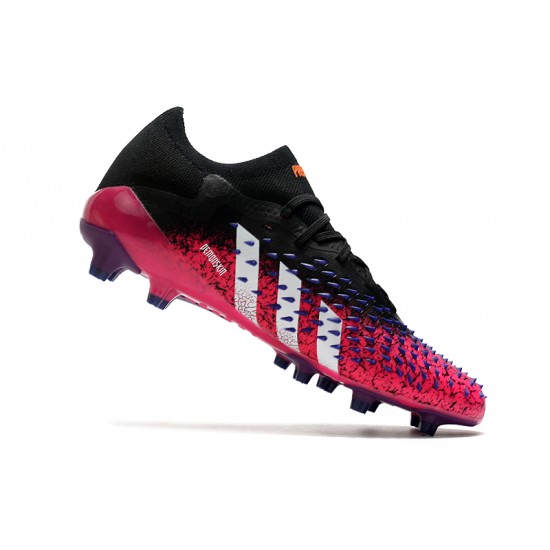 Adidas Predator Freak .1 Low FG Soccer Cleats Black Pink