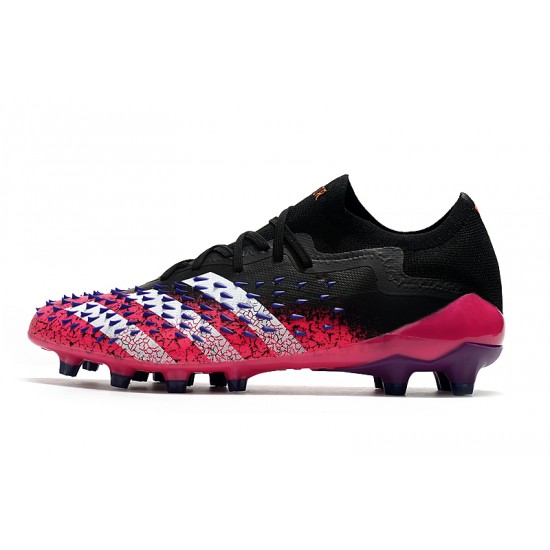 Adidas Predator Freak .1 Low FG Soccer Cleats Black Pink