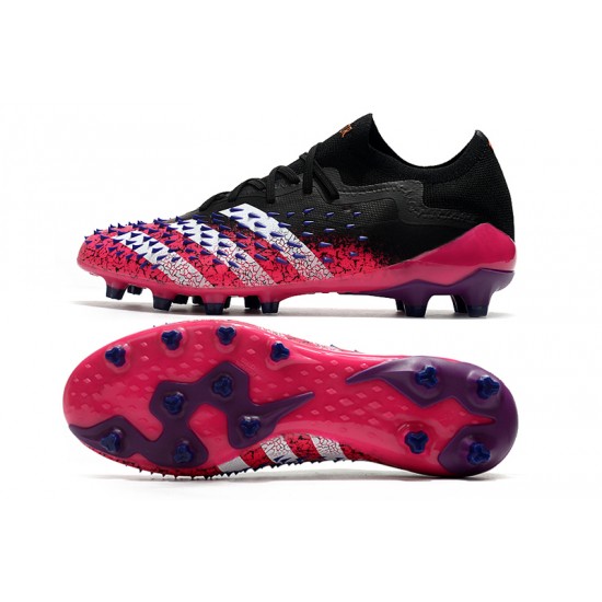 Adidas Predator Freak .1 Low FG Soccer Cleats Black Pink