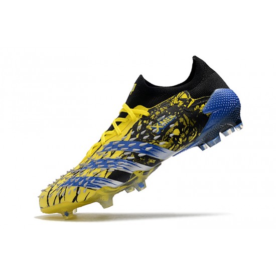 Adidas Predator Freak .1 Low FG Soccer Cleats Black Yellow