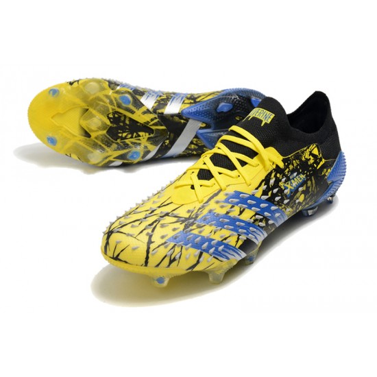 Adidas Predator Freak .1 Low FG Soccer Cleats Black Yellow